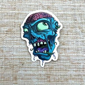 Brains Gross Grunge Horror Funky Single Decor Art Sticker